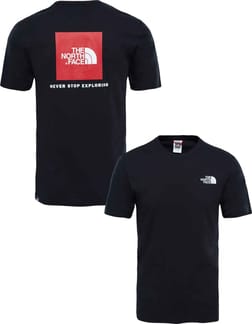 M S/S Red Box Tee TNF Black