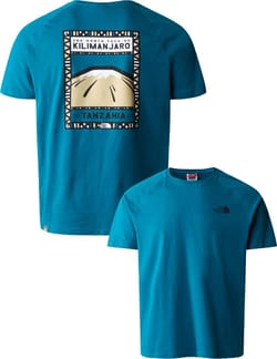 M S/S North Faces Tee Blue Coral/Gravel