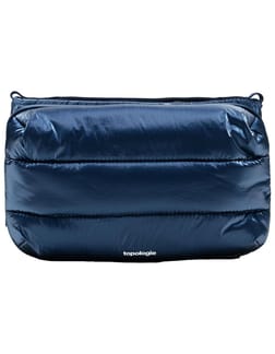 Bottle Sacoche Large Marine Blue Metallic Puffer