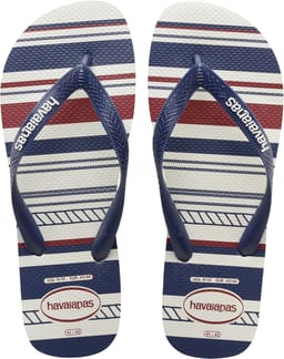 Top Nautical White/Navy/White