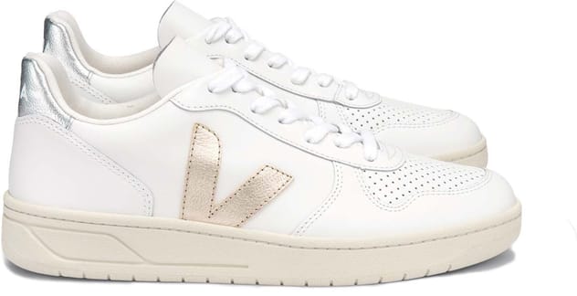V-10 Leather Extra White Platine Silver