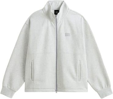 Full Zip Mock Neck Fleece Ash Heather