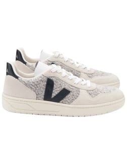 V-10 Flannel White Grey Black