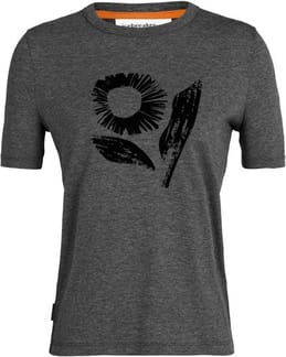 W Central SS Tee Flora Forms Gritstone Heather