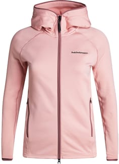 W Chill Light Zip Hood Warm Blush Rose B