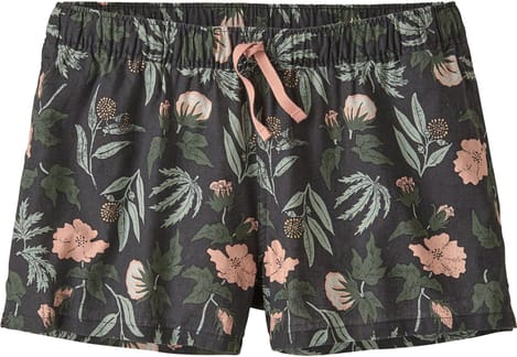 W's Island Hemp Baggies Shorts Fiber Flora Multi Big Ink Black