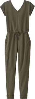 W's Organic Cotton Roaming Jumpsuit Basin Green