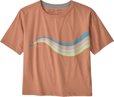 W's Psychedelic Slider Organic Easy Cut Tee Toasted Peach