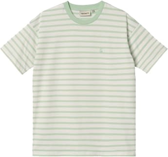 W' S/S Robie T-Shirt Robie Stripe, Wax / Pale Spearmint