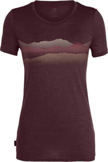 W Spector SS Crewe Misty Horizon Burgundy Heather