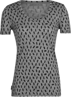 W Tech Lite II SS Scoop Tee 1000 Footste Metro Heather Aop
