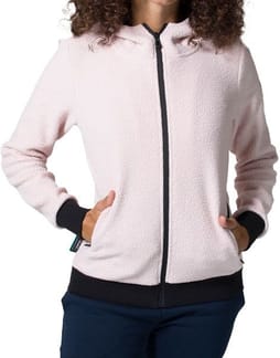 W Cs Hood H-Neck Zip Powder Pink