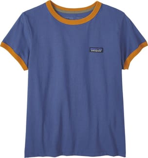 W's P-6 Label Organic Ringer Tee Current Blue