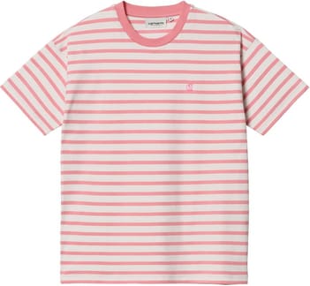 W' S/S Robie T-Shirt Robie Stripe, Wax / Rothko Pink