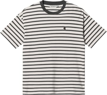 W' S/S Robie T-Shirt Robie Stripe, Wax / Stormcloud Heather