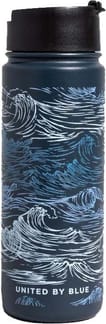 Waves-Navy 18Oz Insulated Steel Travel Bottle Navy