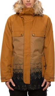 Wmns Dream Insulated Jacket Goldn Brown Tiedye Slub
