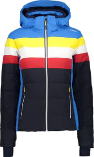 Woman Jacket Zip Hood Black/Blue