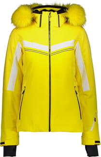 Woman Jacket Zip Hood Yellow