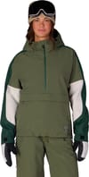 686 + W Outline Shell Anorak Fatigue Green Colorblock