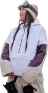 686 + W Outline Shell Anorak White Colorblock