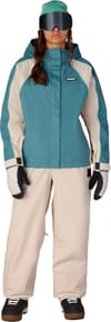 686 + W Hologram Shell Jacket Pale Firn Colorblock - 4