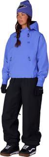 686 + W Waterproof Team Crop Hoody Alpenglow Blue - 4