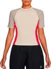 W Nike ACG DF Wildsee Baselayer SS Top Lt Orewood Brn Lt Crimson Summit White + Nike ACG
