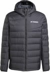 Multi Light Down Hooded Jacket Black + adidas