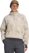 adidas + Multi High Pile Fleece Pullover AOP W Wonder Alumina