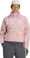 adidas + Multi High Pile Fleece Pullover AOP W Magic Mauve