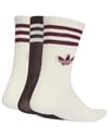 adidas Originals + 3S Crew Socks 3P Off White/Aurora Coffee/Off White