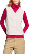 Sleeveless Fleece Button-Up Jacket W Milk + Aigle