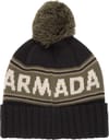 Jacquard Knit Pom Beanie Black + Armada