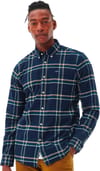 Barbour + Ronan Tailored Checked Shirt Inky Blue