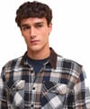 Barbour + Grasmoor Relaxed Checked Shirt Navy - 4