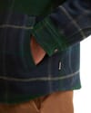 Barbour + Woodlane Brushed Check Overshirt Green Loch Tartan - 3