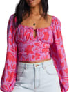 Billabong + On Your Mind Woven Top Bright Orchid - 4