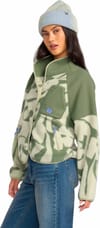 Billabong + Popoyo Snap Up Fleece Jacket W Seagrass - 3
