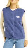 Be Happy Sherpa Vest True Navy + Billabong