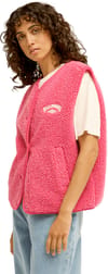 Billabong + Be Happy Sherpa Vest Paradise Pink