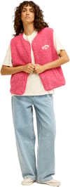 Billabong + Be Happy Sherpa Vest Paradise Pink - 5