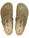 Birkenstock + Boston Soft Footbed Suede Leather Faded Khaki - 3