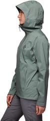 Black Diamond + W Stormline Stretch Rain Shell Laurel Green - 4