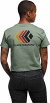 Black Diamond + W Faded Crop SS Tee Laurel Green - 5