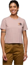Black Diamond + W Faded Crop SS Tee Pale Mauve - 4