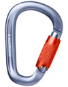 Pearlock Twistlock Carabiner Gray + Black Diamond