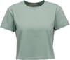 W Bd Stripe Crop SS Tee Foam Green-Laurel Green + Black Diamond
