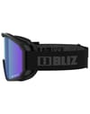 Bliz + Rave Matt Black W Grey Logo - Grey/Blue