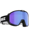 Bliz + Rave Matt Black W White Logo - Light Orange/Blue - 4